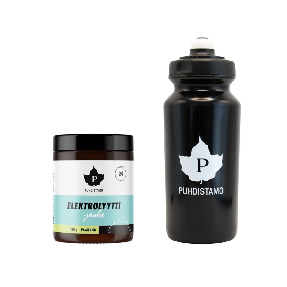 Puhdistamo Electrolyte Powder pear 120 g + láhev 500 ml ZDARMA Puhdistamo