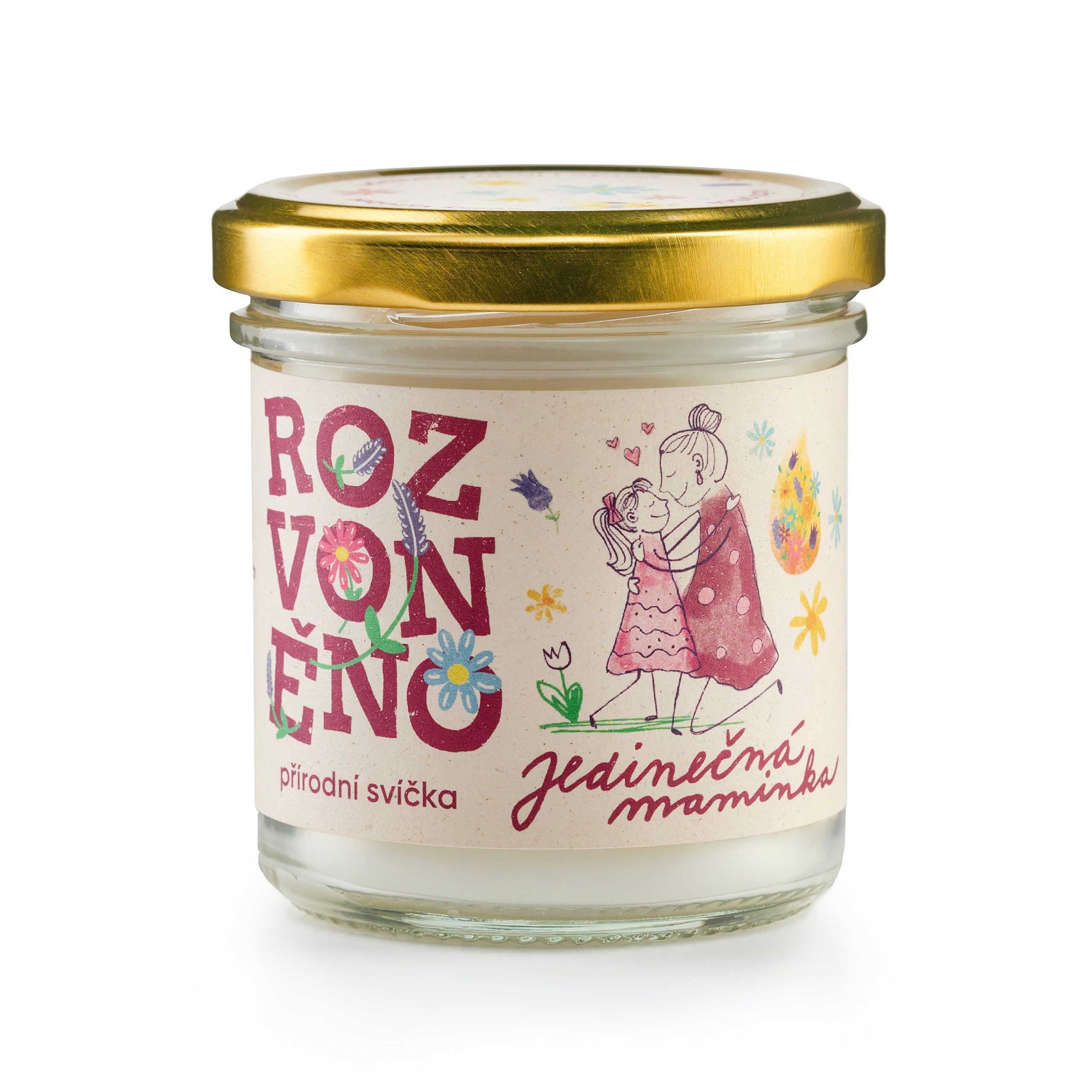 Rozvoněno Vonná svíčka - Jedinečná maminka (130 ml) Rozvoněno