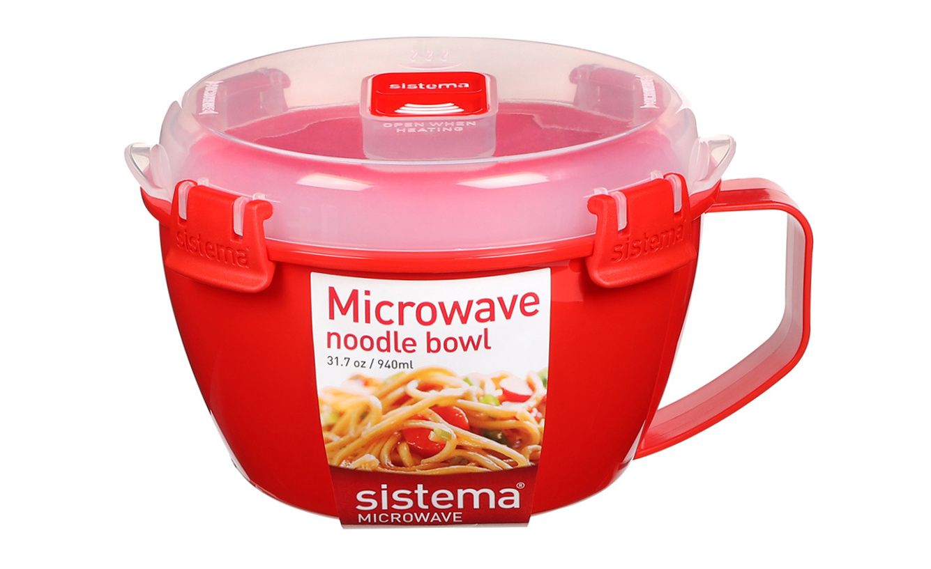 Sistema Microwave dóza na nudle a hranolky 940 ml červená Sistema