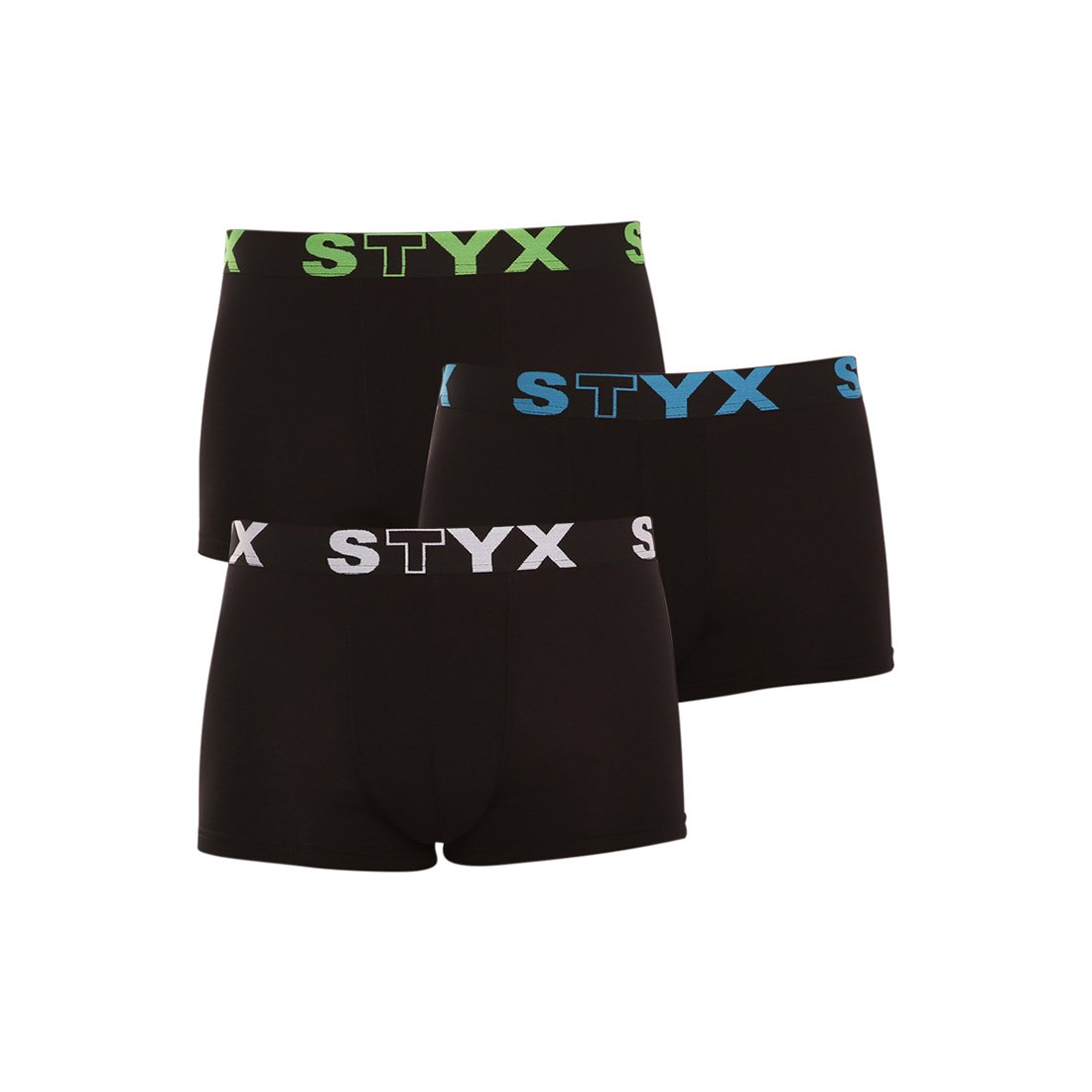 Styx 3PACK pánské boxerky sportovní guma vícebarevné (G9606162) M Styx
