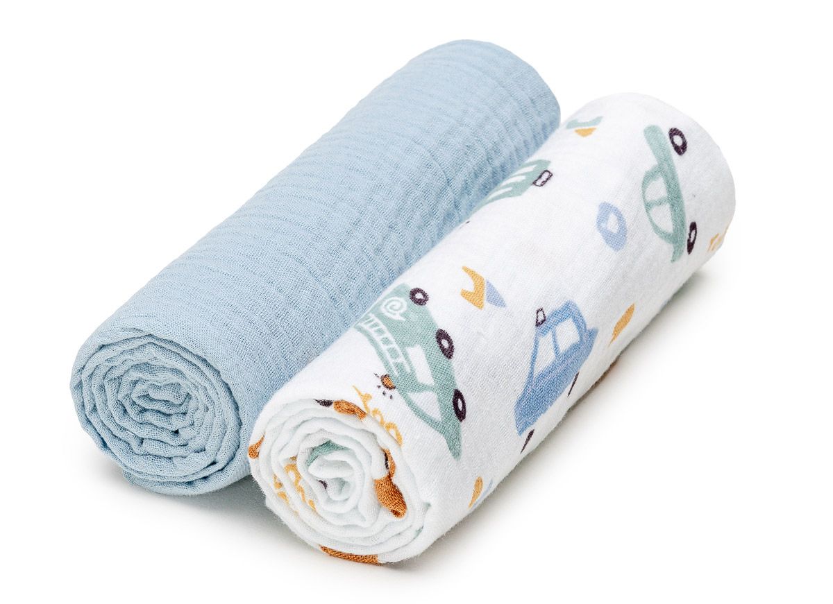 T-tomi BIO Mušelínové pleny 2 ks traffic T-tomi