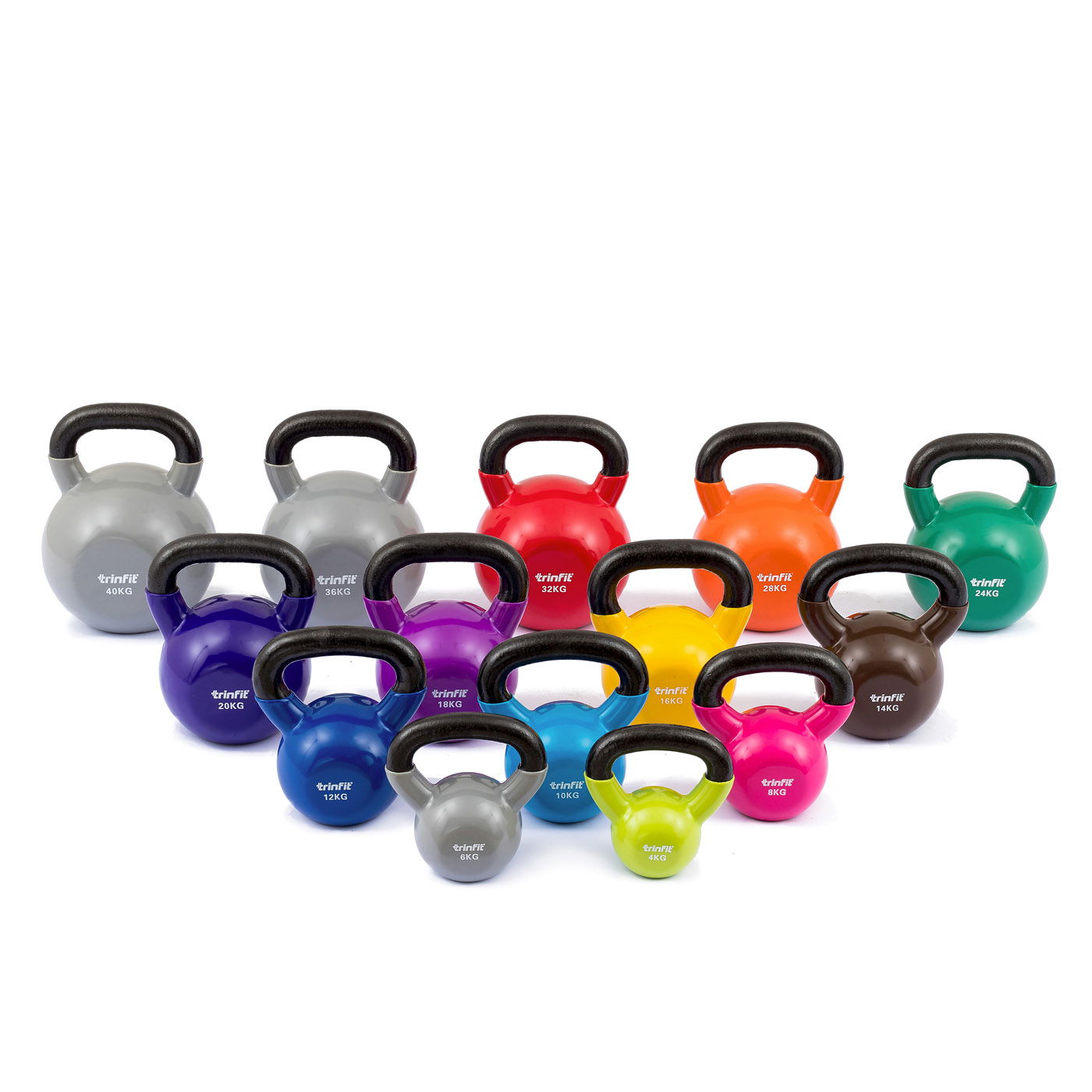 TRINFIT Kettlebell kovový vinyl varianta 12 kg TRINFIT