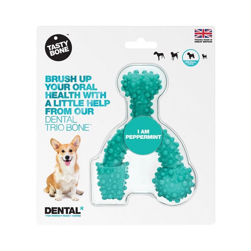 Tasty Bone Dental trio kostička nylonová pro malé psy - Peppermint Tasty Bone