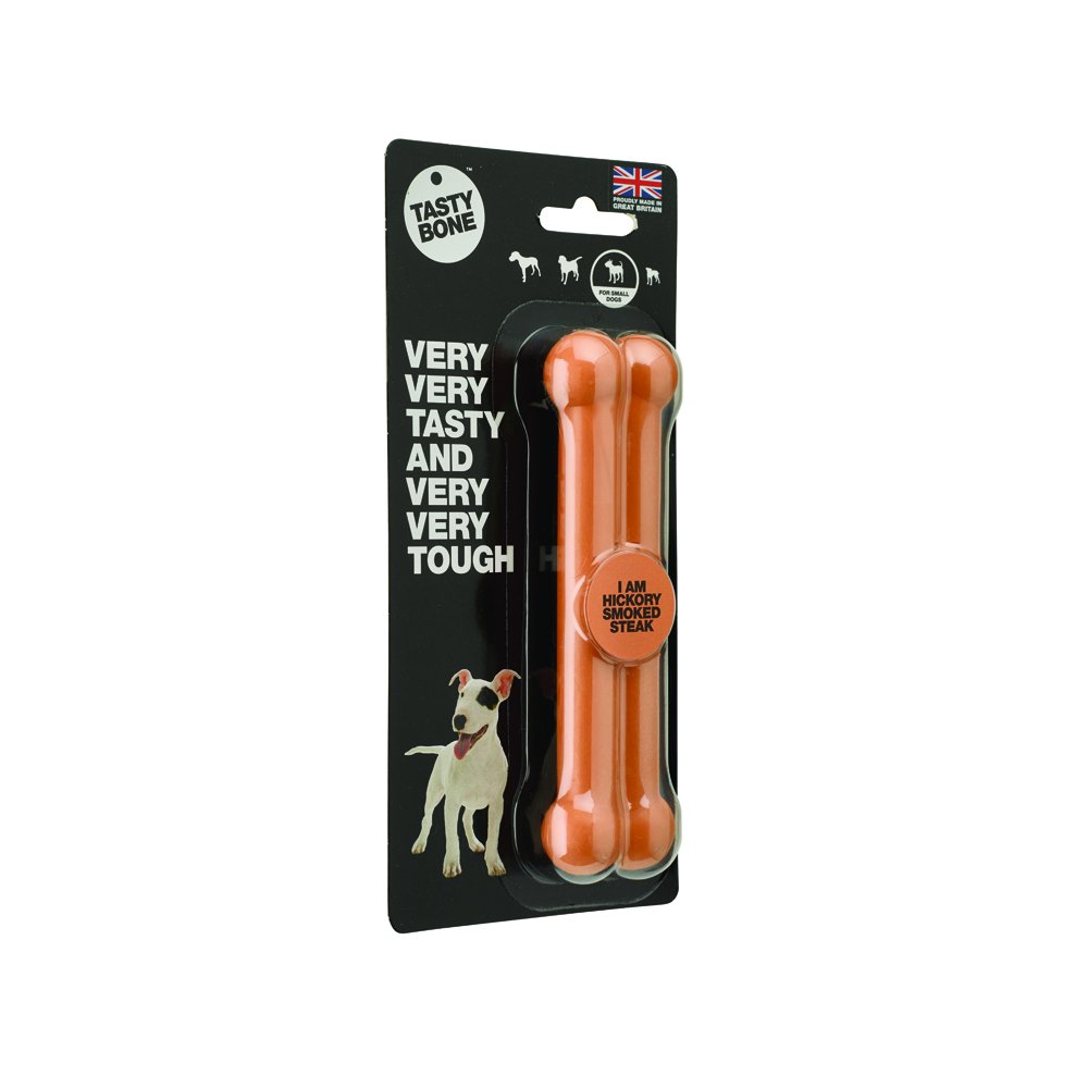 Tasty Bone Kostička nylonová pro malé psy - Uzený steak Hickory Tasty Bone