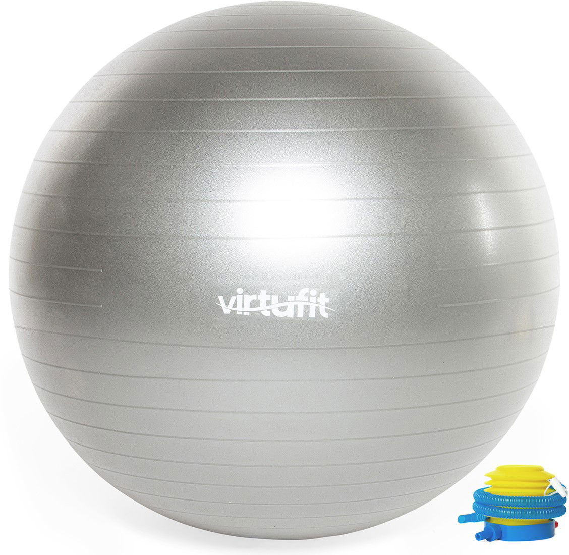 VIRTUFIT Gymnastický míč s pumpičkou Anti-Burst šedý varianta 55 cm VIRTUFIT