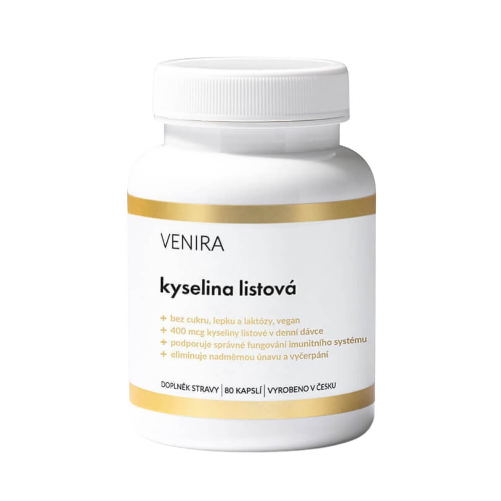 Venira Kyselina listová 80 kapslí Venira