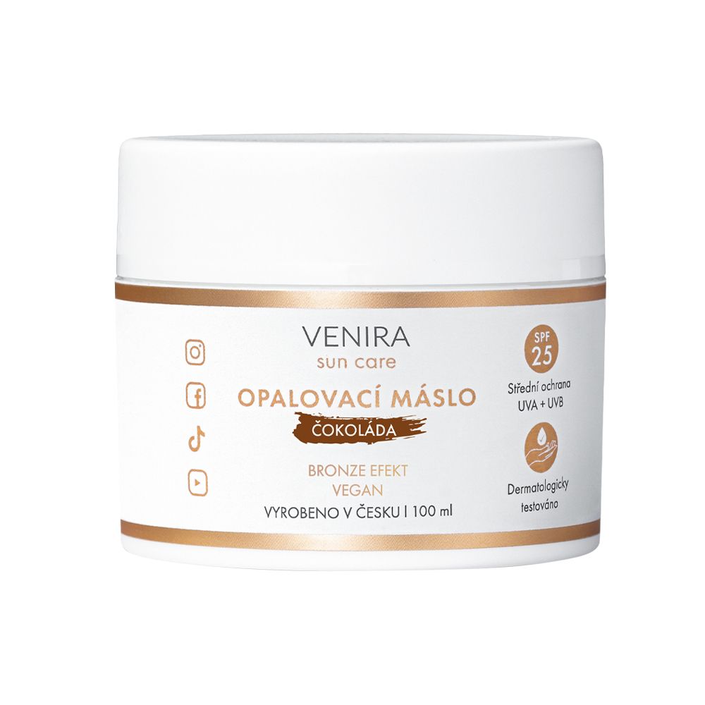 Venira Opalovací máslo bronze čokoláda SPF25 100 ml Venira
