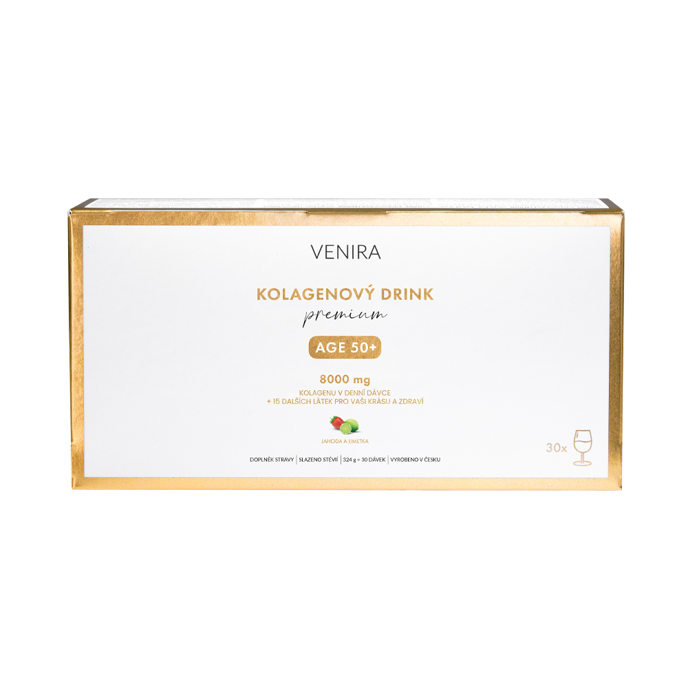 Venira Premium Kolagenový drink 50+ jahoda-limetka 30 sáčků Venira