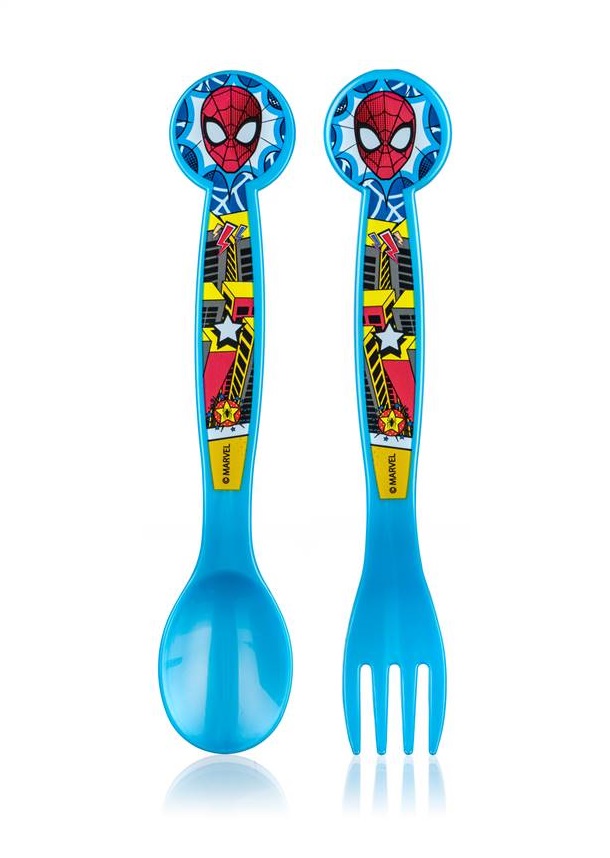 Vetro-Plus Dětský plastový příbor Spiderman 2 ks Vetro-Plus