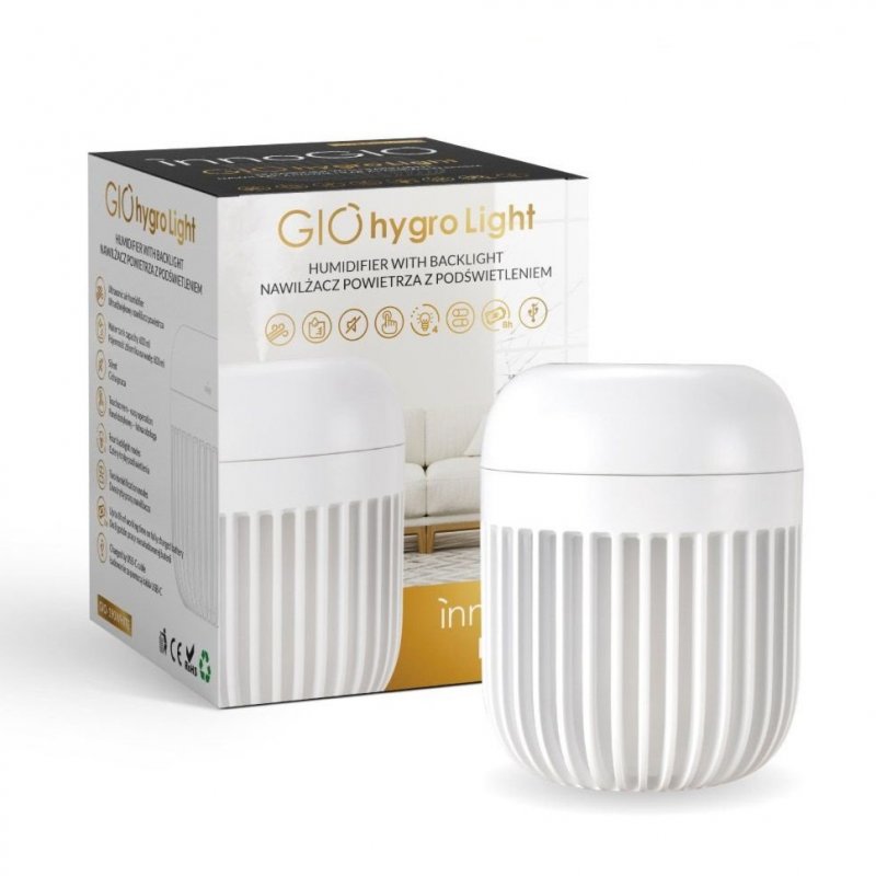 innoGIO zvlhčovač GIOhygro s podsvícením White innoGIO