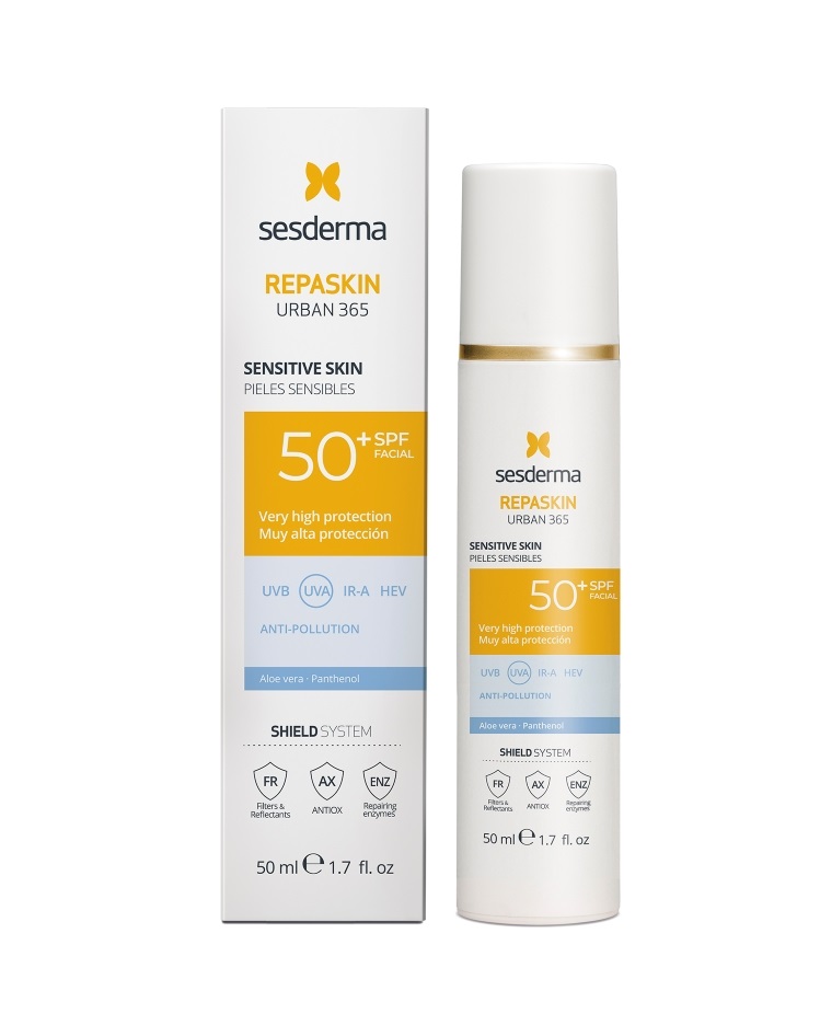 Sesderma Repaskin Urban 365 Sensitive Opalovací krém SPF50+ 50 ml Sesderma